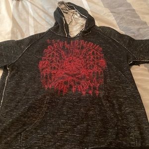 Men’s like new reversible affliction hoodie